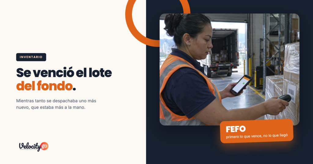 Recibo de mercancía con captura de lote y fecha de vencimiento para aplicar FEFO